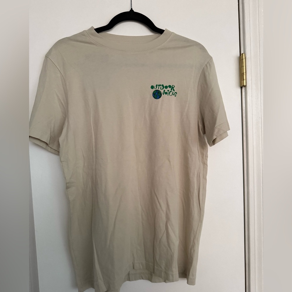 Outdoor Voices Beige Short Sleeve Tee